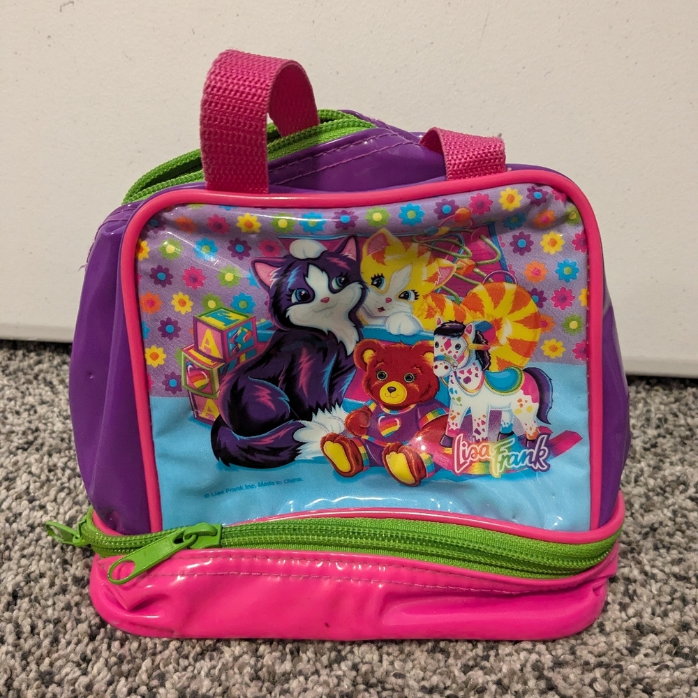 Lisa Frank Purrfect Playtime Kittens Toys Insulated Lunch Box Bag 90s Read Flaws